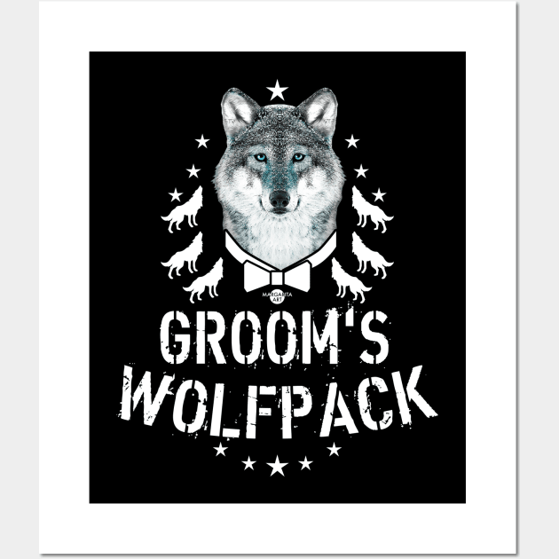 164 Wolf GROOM Wolfpack Beer Party Wall Art by Margarita7